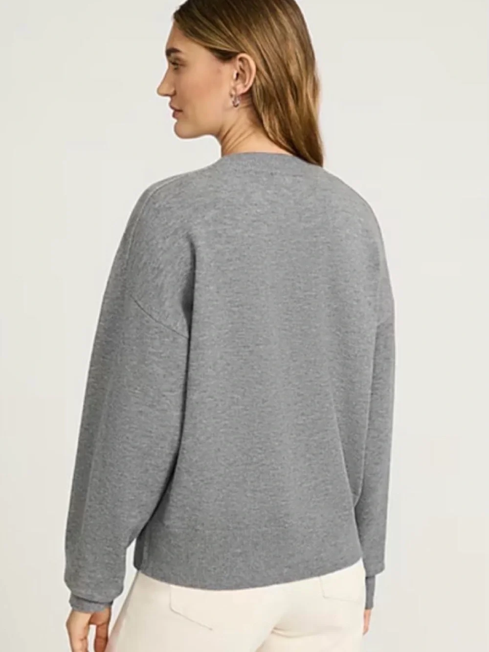 Express Women's Gray Crewneck Sweater